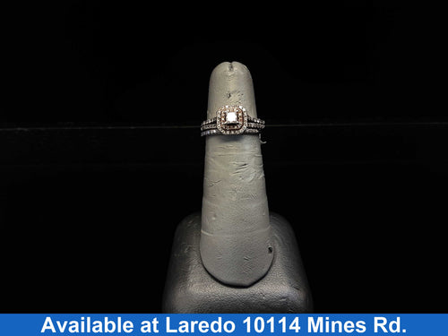 Ring - Engagement Set - White Gold 10k (.417) 3.5 grams Size 7