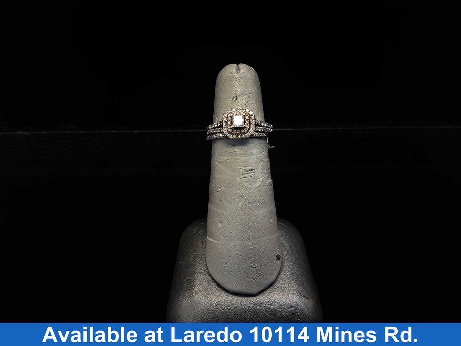 Ring - Engagement Set - White Gold 10k (.417) 3.5 grams Size 7