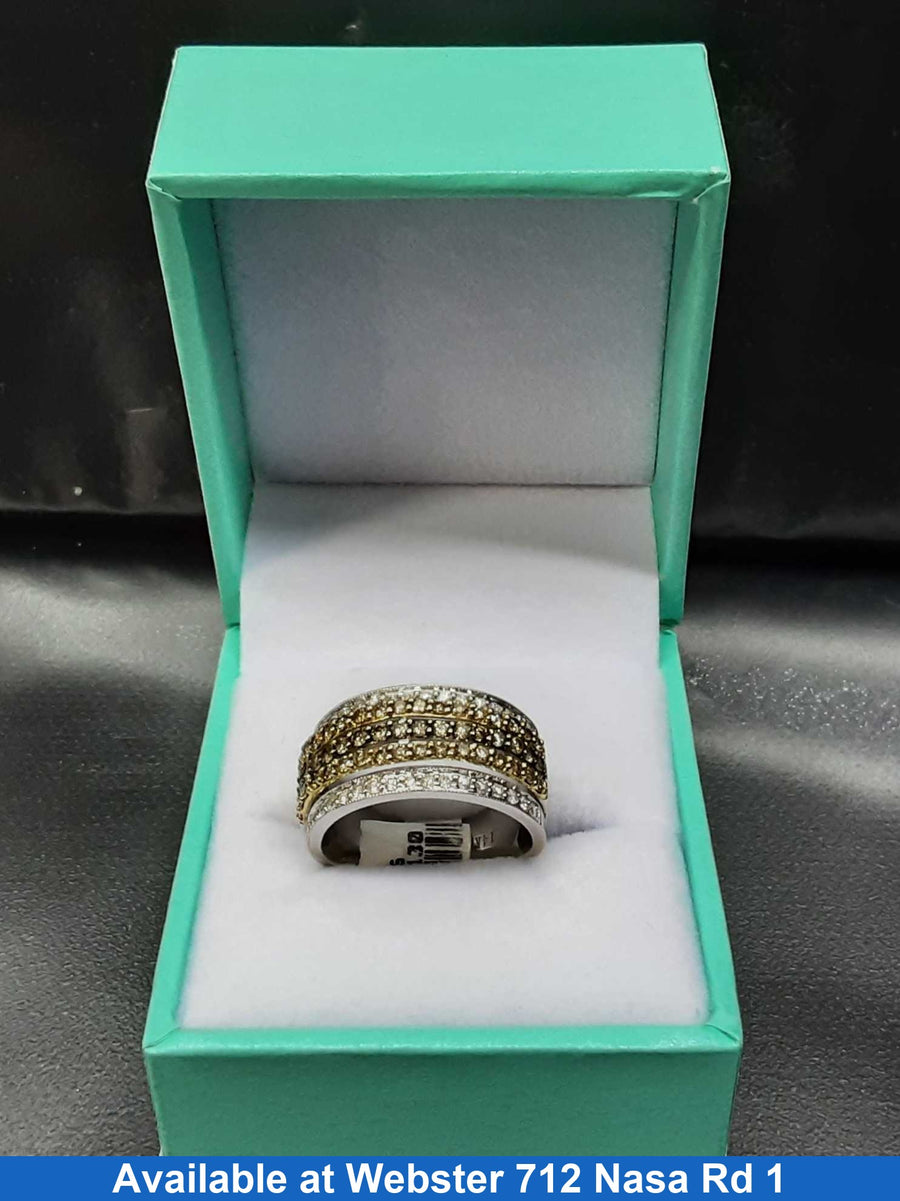 Ring - Wedding Band - White Gold 14k (.585) 7.1 grams Size 7