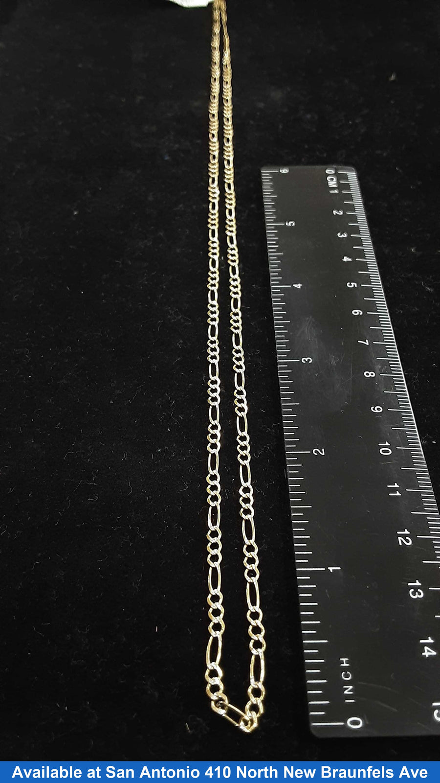 Figaro Chain - Yellow Gold 14k (.585) 5.7 grams 22 inch