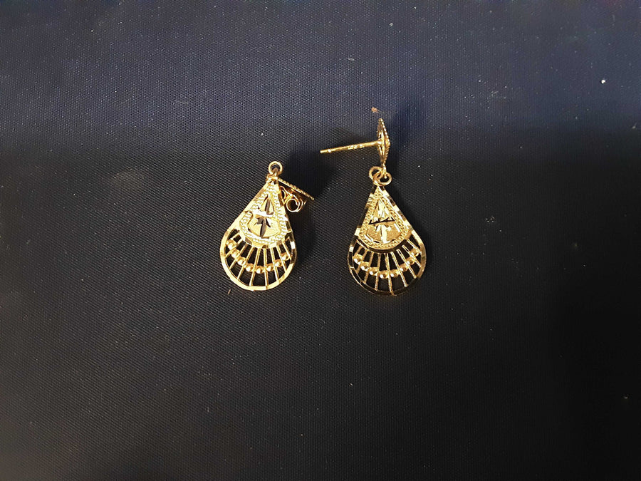 Filigree Earrings - Yellow Gold 10k (.417) 1.1 grams