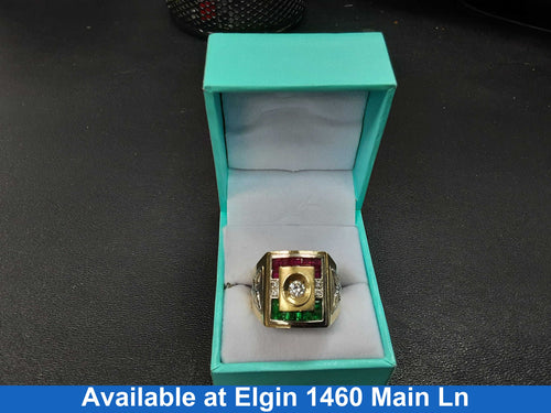 Men's Ring - Yellow Gold 10k (.417) 12.3 grams Size 11.5
