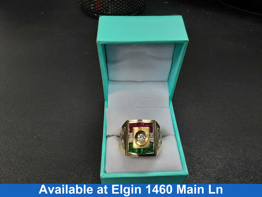 Men's Ring - Yellow Gold 10k (.417) 12.3 grams Size 11.5