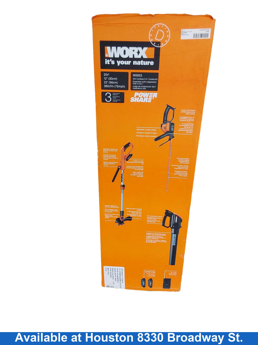 Worx Wg933 Orange Cordless String Trimmer
