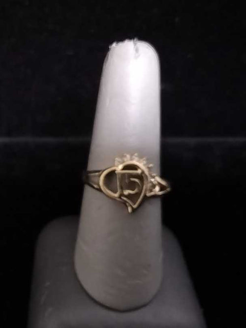 Women's Ring - Yellow Gold 10k (.417) 3.7 grams Size 7