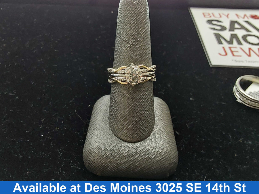 Ring - Wedding Set - Yellow Gold 14k (.585) 5 grams Size 8