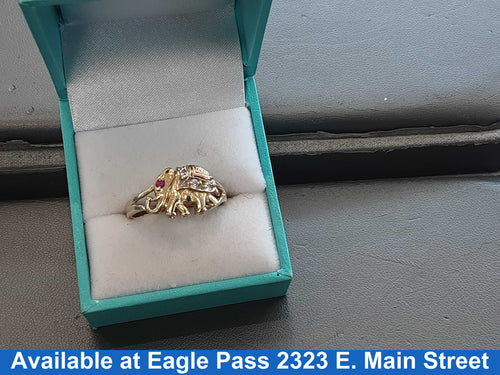 Women's Ring - Yellow Gold 14k (.585) 4.3 grams Size 10.5