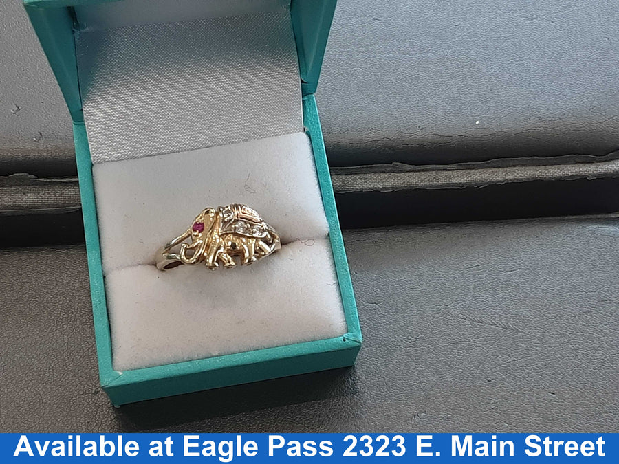 Women's Ring - Yellow Gold 14k (.585) 4.3 grams Size 10.5