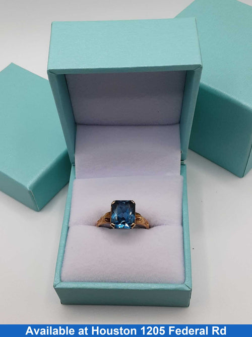 Women's Ring - Solitaire - Yellow Gold 10k (.417) 2.4 grams Size 6.5