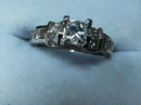 Ring - Wedding Set - White Gold 14k (.585) 4.9 grams Size 7