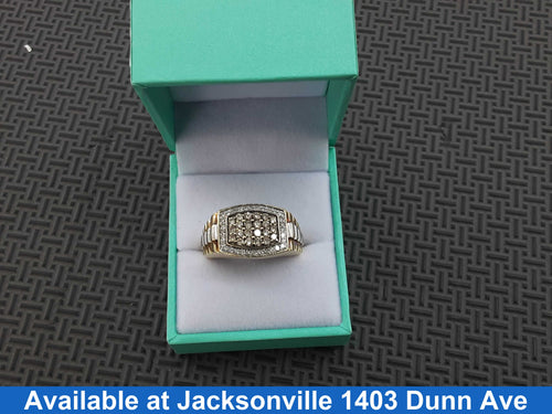 Men's Ring - Yellow Gold 10k (.417) 7.2 grams Size 10.5