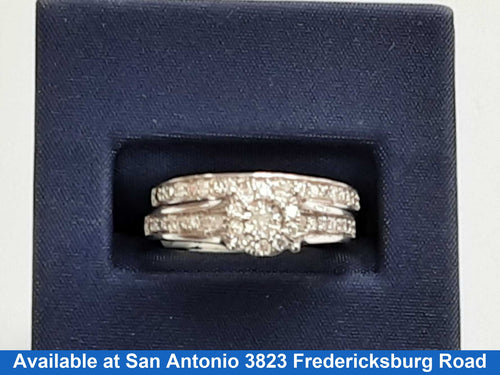 Ring - Engagement Set - White Gold 10k  Size 7