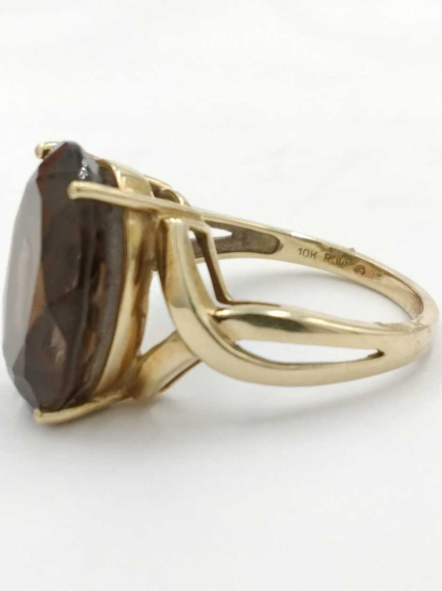 Women's Ring - Solitaire - Yellow Gold 10k (.417) 4.7 grams Size 7