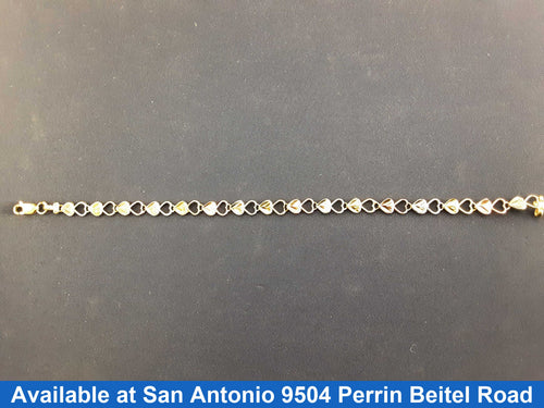 Bracelet - Tricolor Gold 10k (.417) 4.5 grams 8 inch