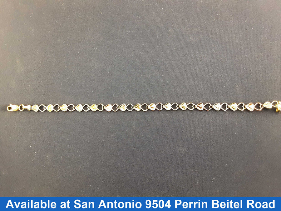 Bracelet - Tricolor Gold 10k (.417) 4.5 grams 8 inch