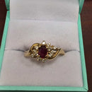Women's Ring - Yellow Gold 14k (.585) 4.8 grams Size 5.5