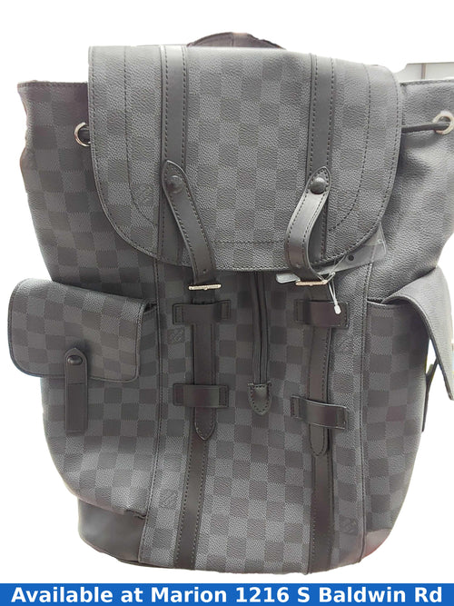 Louis Vuitton Chistopher Reverse Monogram Backpack Black Purse / Handbag