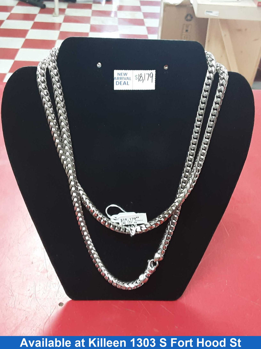 Fox Tail Chain - White Gold 10k (.417) 173.4 grams 38 inch