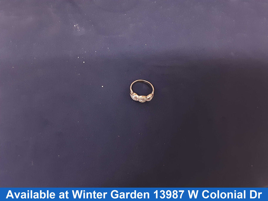 Women's Ring - Anniversary - White Gold 14k (.585) 3.4 grams Size 7.5