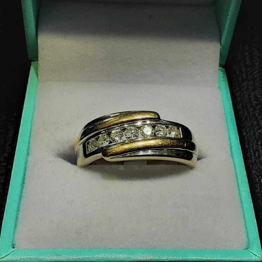 Ring - Wedding Band - White Gold 14k (.585) 9.7 grams Size 10