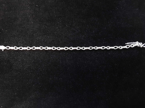 Tennis Bracelet - White Gold 14k (.585) 8 grams 10 inch