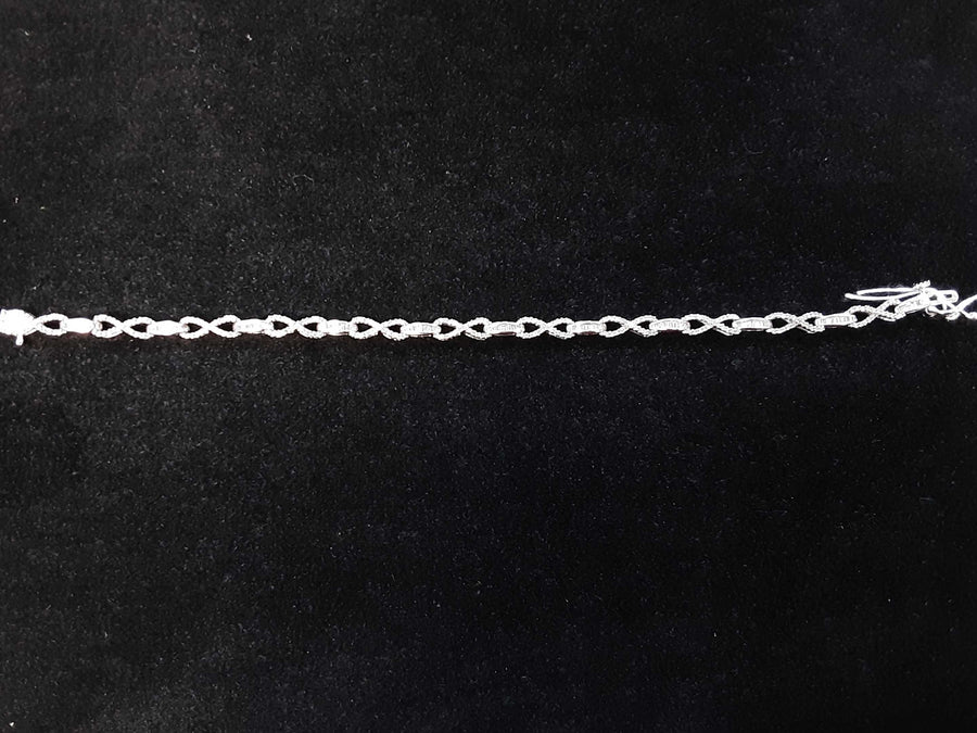Tennis Bracelet - White Gold 14k (.585) 8 grams 10 inch