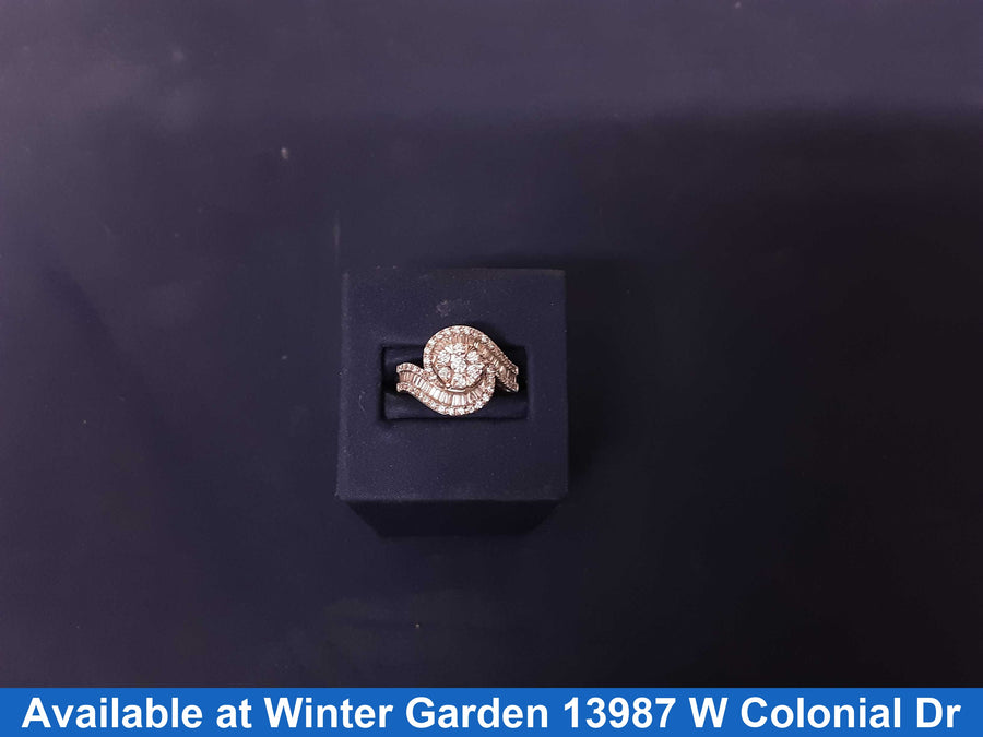 Women's Ring - White Gold 14k (.585) 6.5 grams Size 7