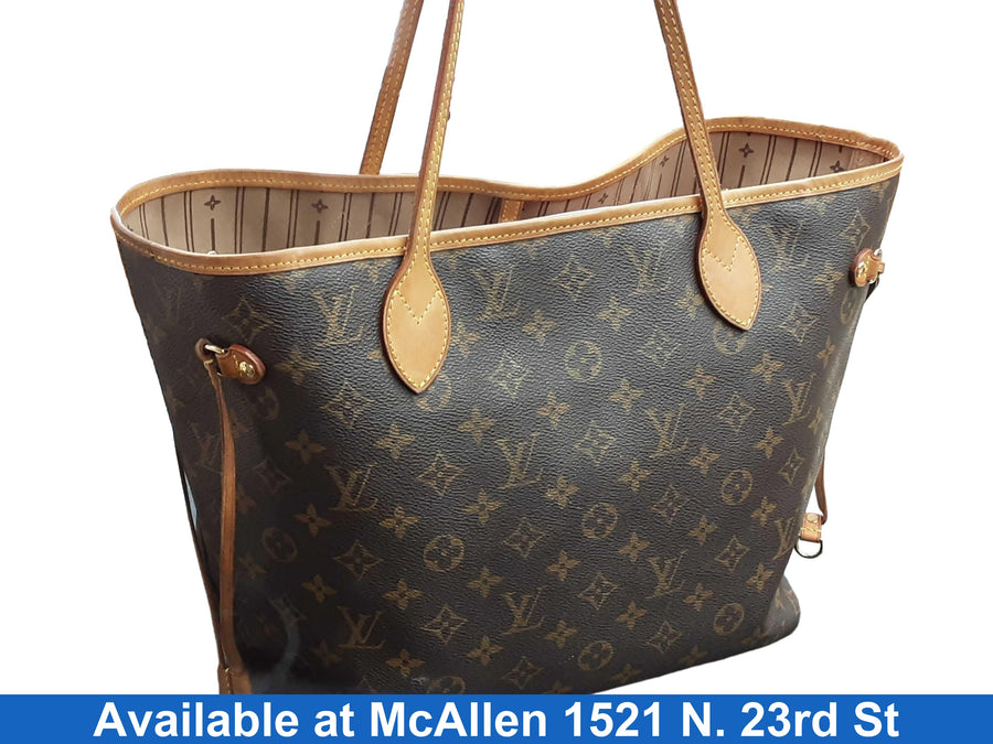 Louis Vuitton Neverfull Mm Brown Purse / Handbag