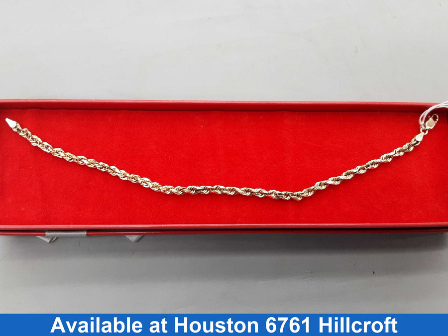 Rope Bracelet - Yellow Gold 14k (.585) 8.3 grams 8 inch
