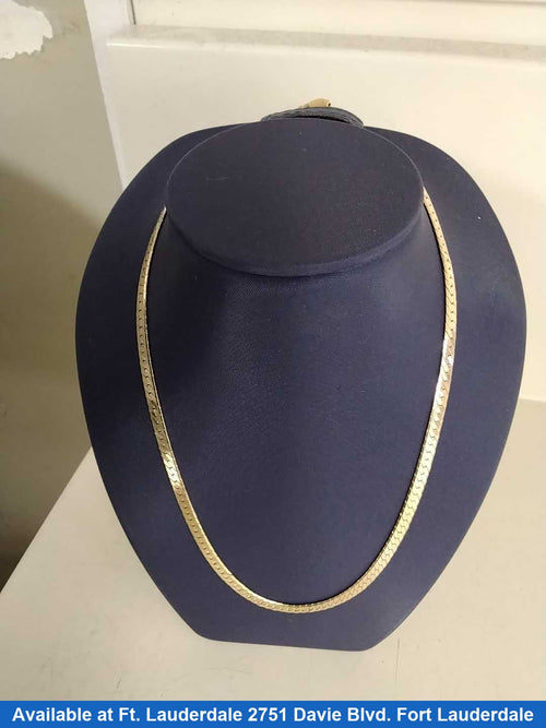 Herringbone Chain - Yellow Gold 14k (.585) 10.4 grams 14 inch