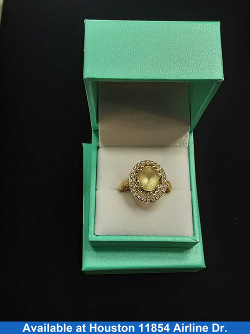 Women's Ring - Yellow Gold 14k (.585) 6.4 grams Size 7.5