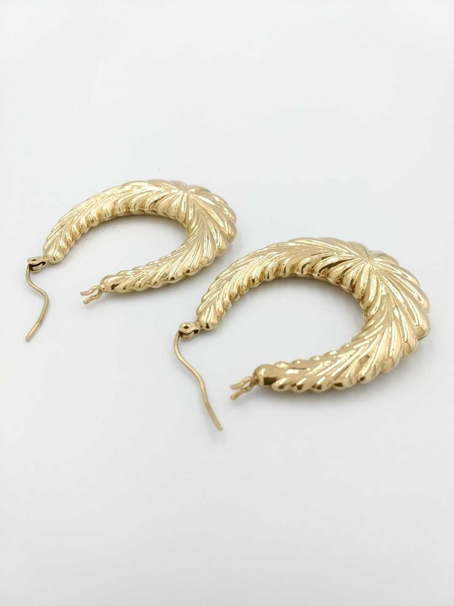 Shrimp Earrings - Yellow Gold 10k (.417) 4.6 grams