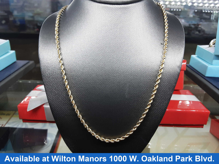 Rope Chain - Yellow Gold 10k (.417) 4 grams 25 inch