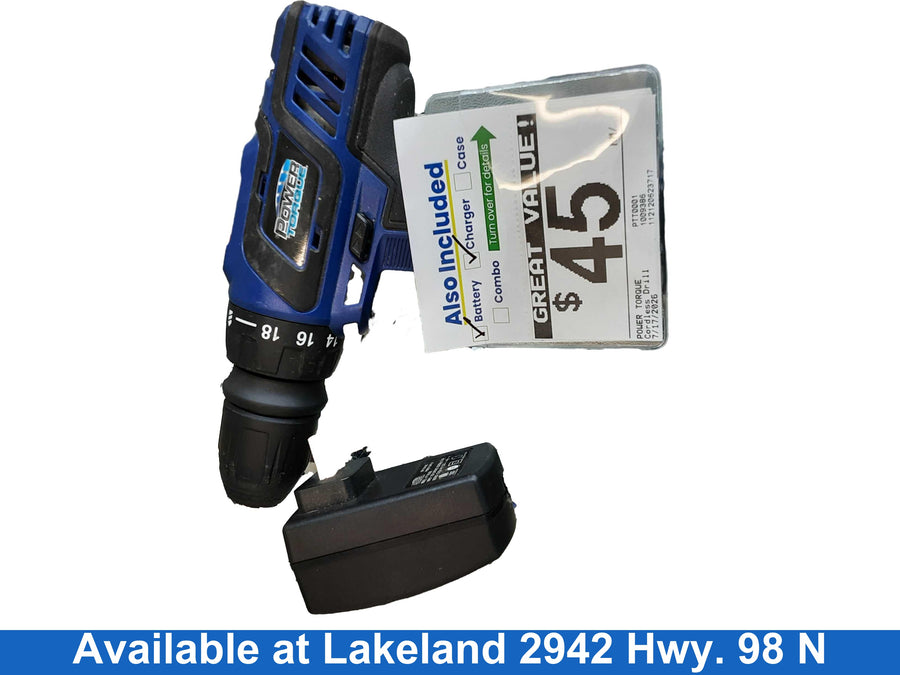 Power Torque Ptt0001 Blue Cordless Standard Drill