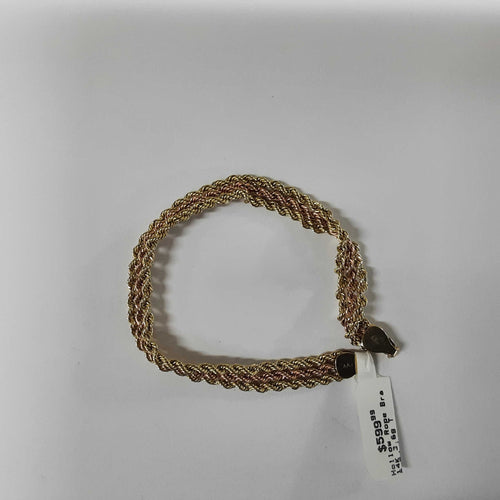 Rope Bracelet - Tricolor Gold 14k (.585) 3.6 grams 14 inch