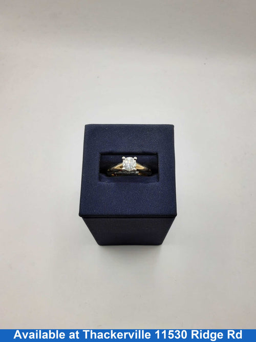 Women's Ring - Solitaire - Yellow Gold 14k (.585) 5.4 grams Size 6