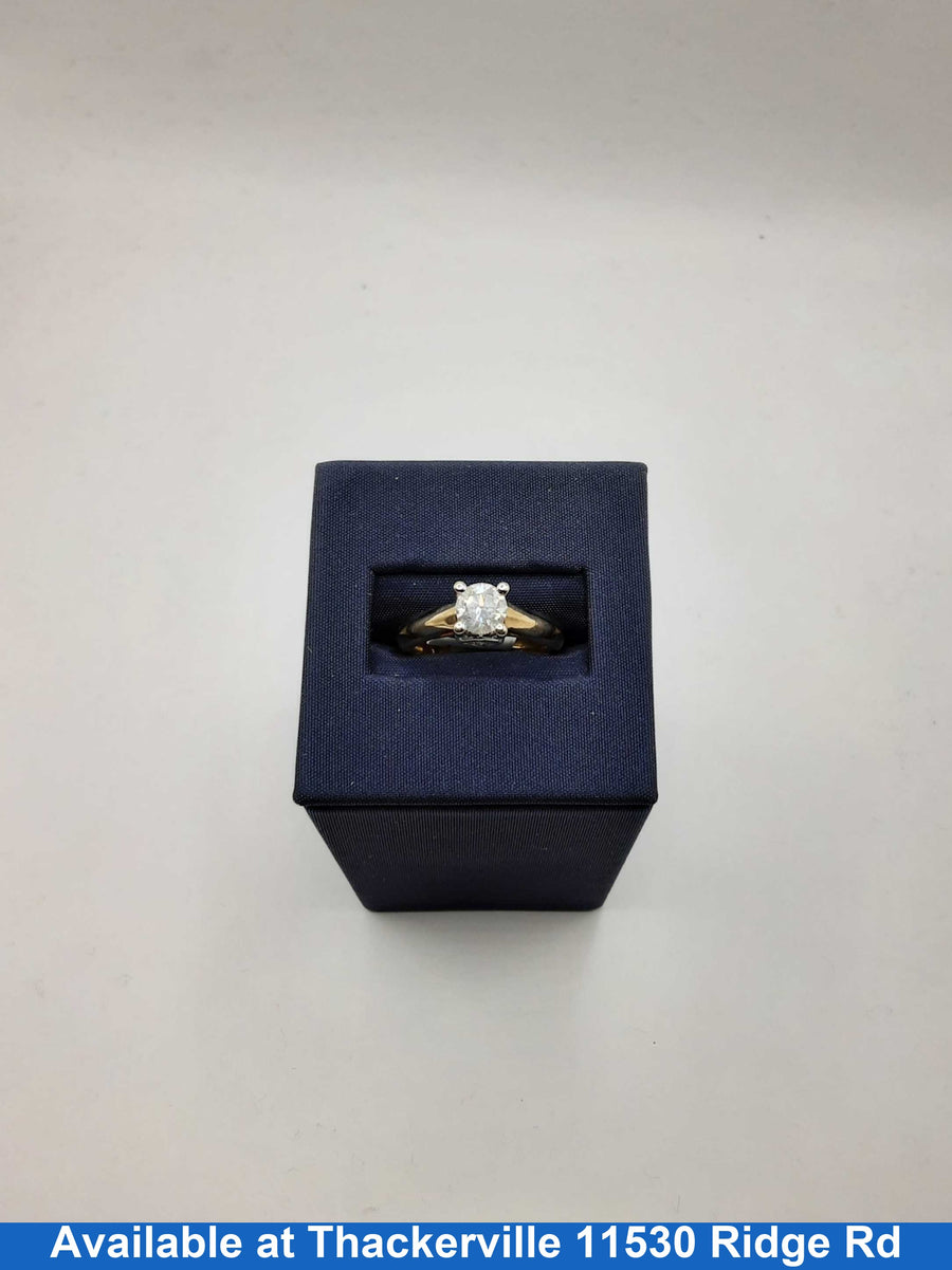Women's Ring - Solitaire - Yellow Gold 14k (.585) 5.4 grams Size 6
