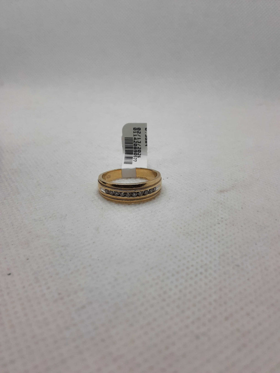 Ring - Wedding Band - Yellow Gold 10k (.417) 4.1 grams Size 8