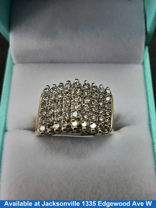 Women's Ring - Yellow Gold 10k (.417) 5.7 grams Size 10.5