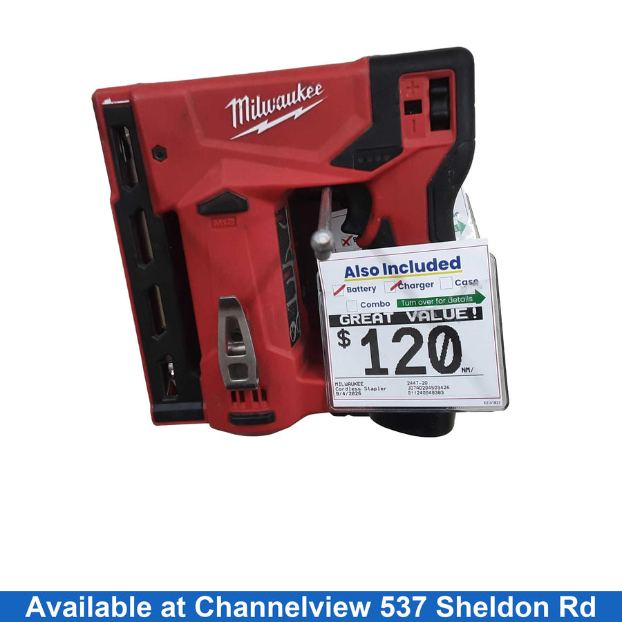 Milwaukee 2447-20 Red Cordless Stapler
