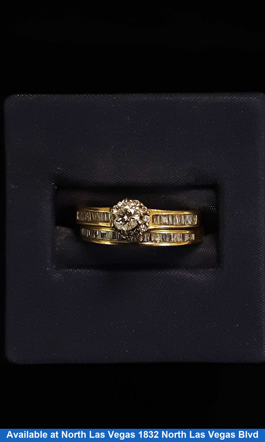 Ring - Engagement Set - Yellow Gold 14k (.585) 4.9 grams Size 7