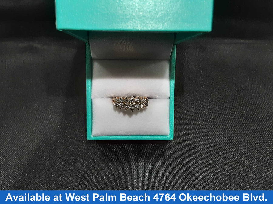 Women's Ring - Anniversary - Yellow Gold 14k (.585) 3.3 grams Size 6