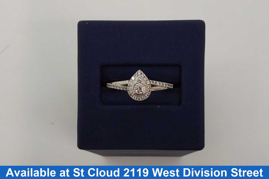 Ring - Wedding Set - White Gold 10k (.417) 2.26 grams Size 7.5