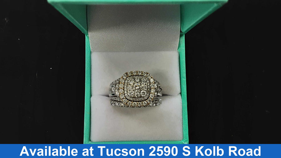Women's Ring - Anniversary - White Gold 14k (.585) 10.7 grams Size 8.5
