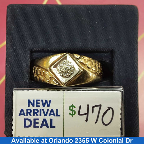 Men's Ring - Yellow Gold 10k (.417) 4.7 grams Size 11