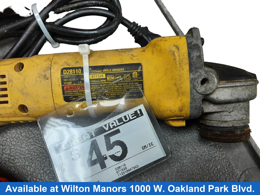 Dewalt D28110 Yellow Corded Grinder
