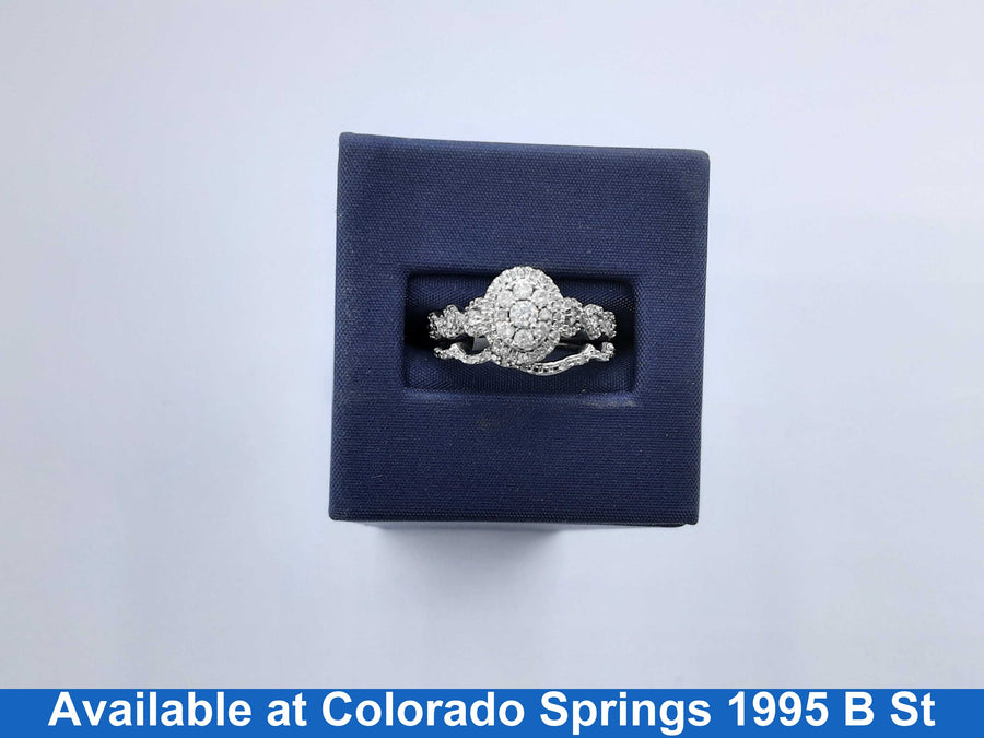Ring - Engagement Set - White Gold 10k (.417) 3.7 grams Size 7