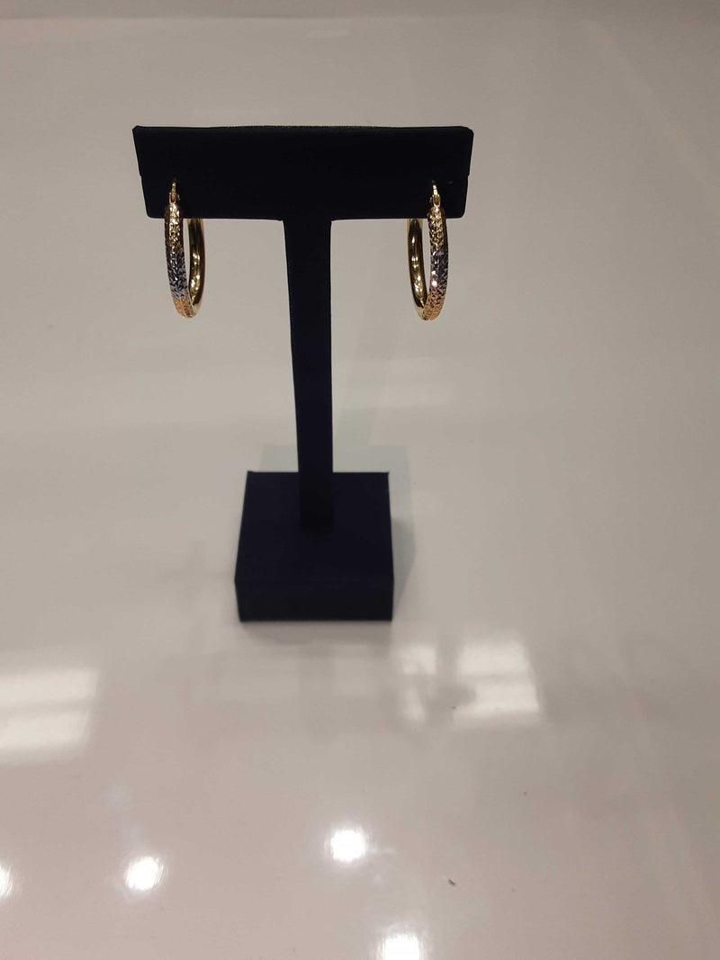 Bangle Earring Tricolor Gold 14k (.585) 3.1 grams