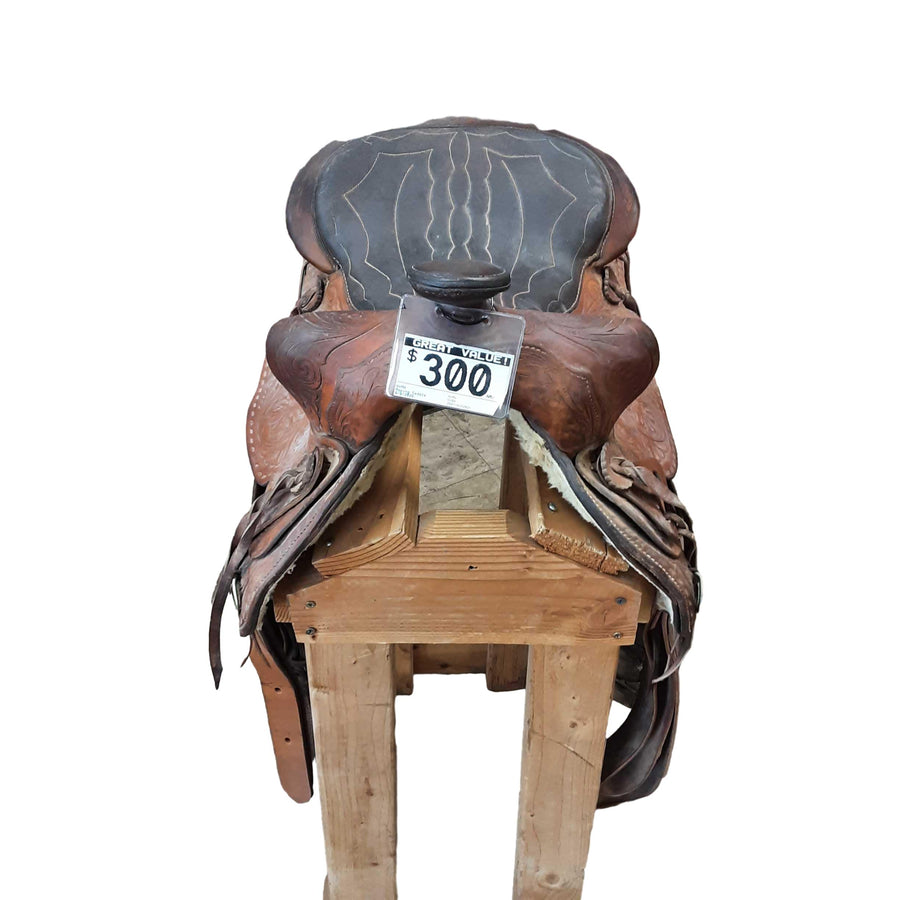 Brown Roping Saddle