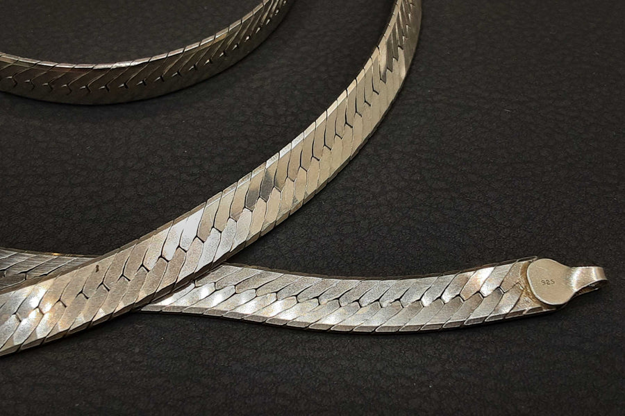 Herringbone Chain - Silver 34.5 grams 23 inch